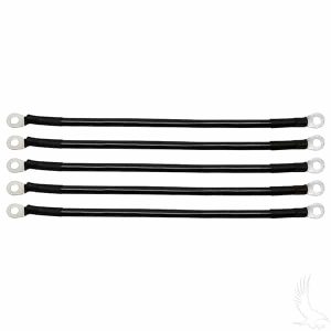 Battery Cable SET, Includes (5) 12" 4 gauge, Club Car 36V 81+, Yamaha G2/G8/G9 36V 85-94
