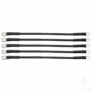 Battery Cable SET, Includes (5) 12" 6 gauge, Club Car 36V 81+, Yamaha G2/G8/G9 36V 85-94