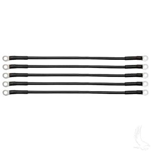 Battery Cable, PACK OF 5, 14" 6 Gauge Black