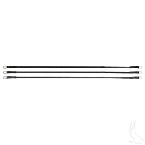 Battery Cable SET, Includes (3) 26" 6 Gauge, Club Car Precedent, 12V Batteries